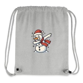 Tamponnement du bonhomme de neige - Sac à cordon recyclé Stanley/Stella - gris chiné - Devant
