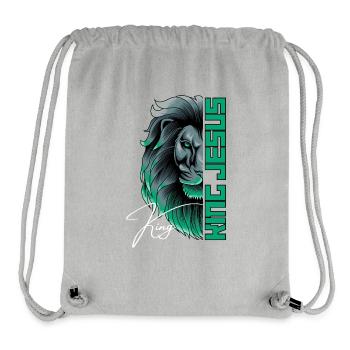 King Jesus - Lion of Judah - Christian - Stanley/Stella Recycled Gym Bag - heather grey - Front