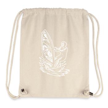 Funny Windsurf Motif - Stanley/Stella Recycled Gym Bag - natural - Front