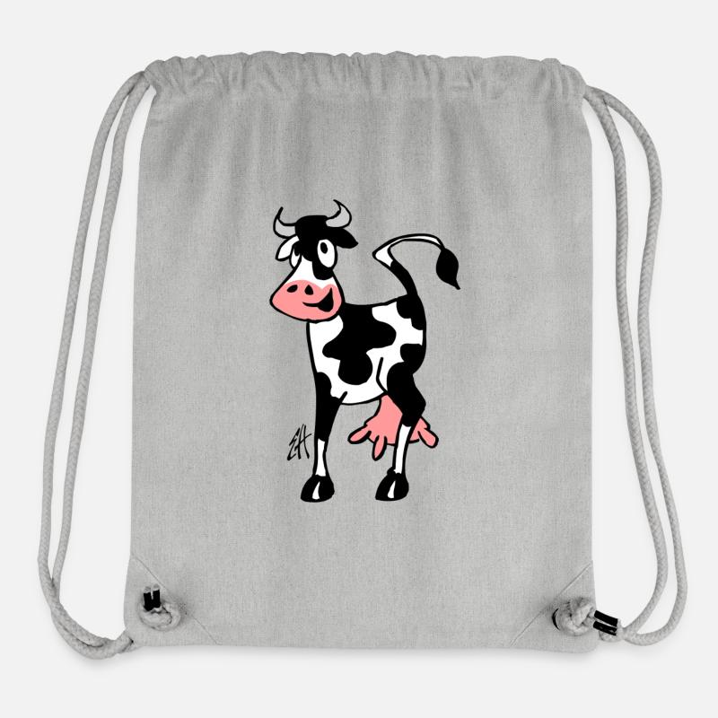 Vache - Sac à cordon recyclé Stanley/Stella - gris chiné