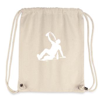 Boire de la bière Silhouette - Sac à cordon recyclé Stanley/Stella - blanc naturel - Devant