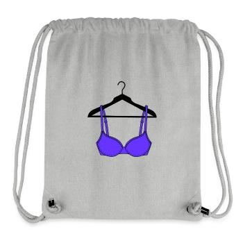 BH blau zum Kleiderbügel - Stanley/Stella recycelter Gym Bag - Grau meliert - Vorne
