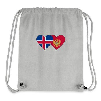 Island Montenegro Flagge - Stanley/Stella recycelter Gym Bag - Grau meliert - Vorne