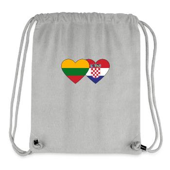 Litauen Kroatien Flagge Herz - Stanley/Stella recycelter Gym Bag - Grau meliert - Vorne