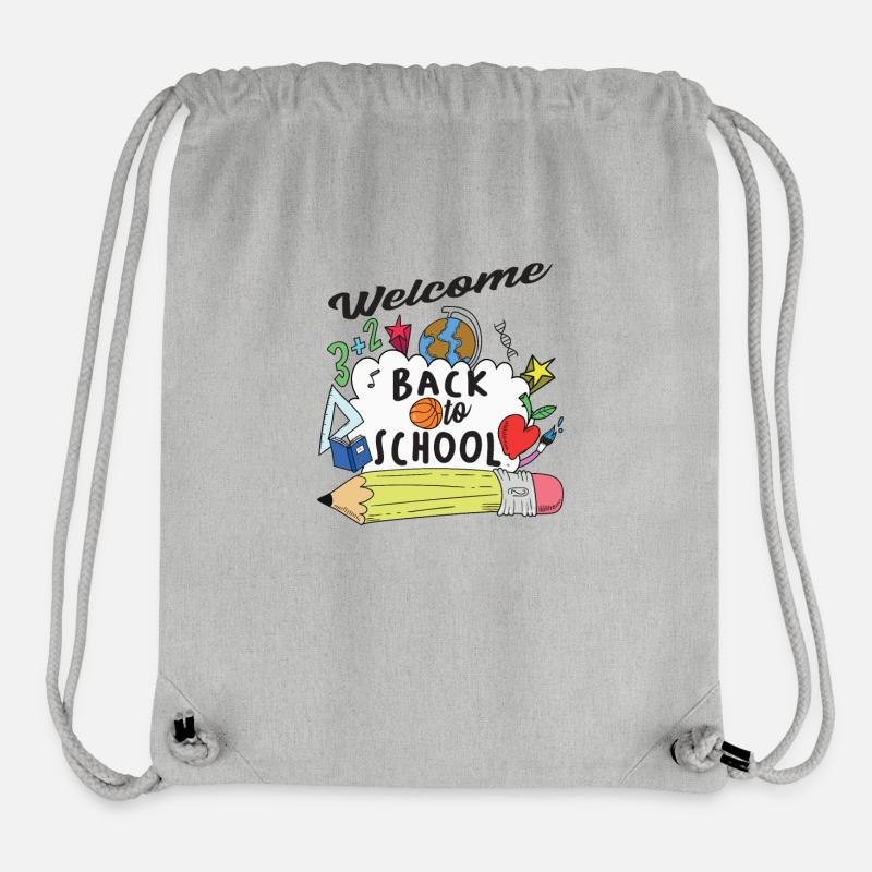 Retour à l’école - Sac à cordon recyclé Stanley/Stella - gris chiné