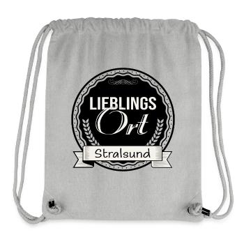 Lieblingsort Stralsund - Stanley/Stella recycelter Gym Bag - Grau meliert - Vorne