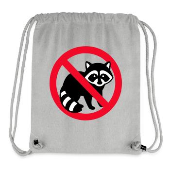 No Raccoon Zone Emblem - Stanley/Stella Recycled Gym Bag - heather grey - Front