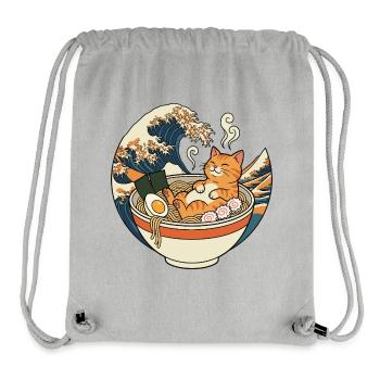 Ramen Cat - Stanley/Stella Recycled Gym Bag - heather grey - Front