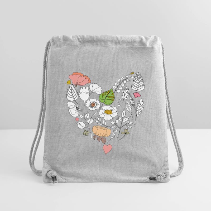 Florales Herz Stanley/Stella recycelter Gym Bag