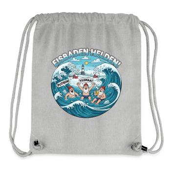 Senioren Eisbaden - Stanley/Stella recycelter Gym Bag - Grau meliert - Vorne