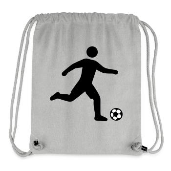 Silhouette du footballeur - Sac à cordon recyclé Stanley/Stella - gris chiné - Devant