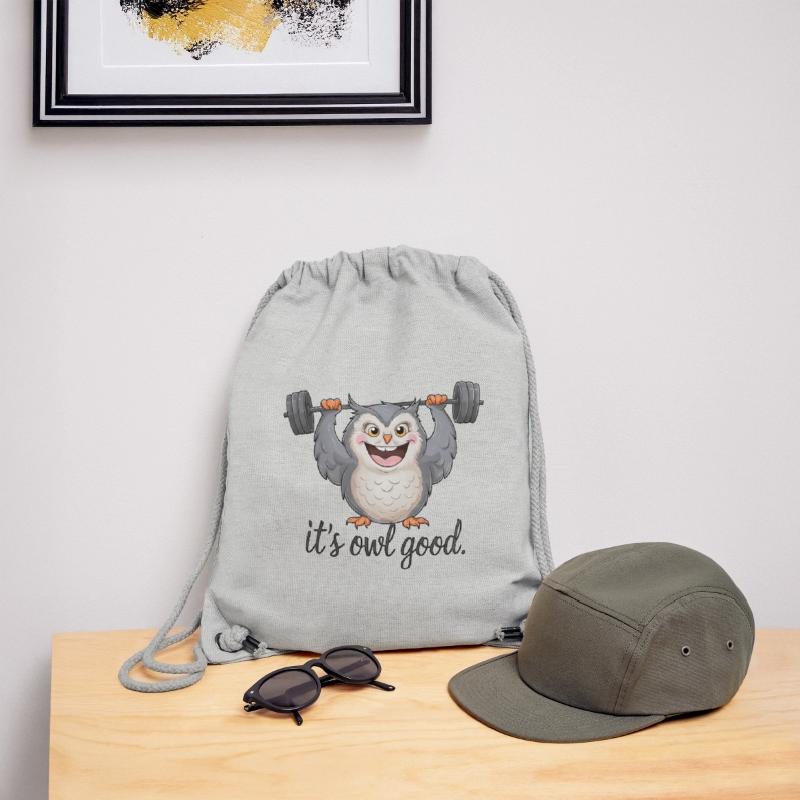 Starke Eule Gewichtheber Eule Hebt Gewichte Stanley/Stella recycelter Gym Bag