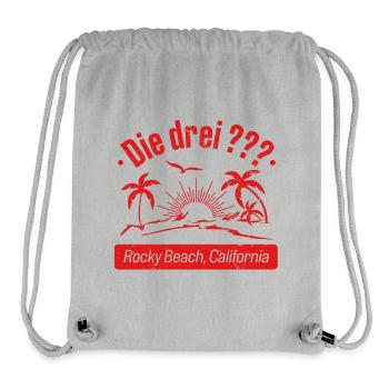 Die Drei ??? Design Rocky Beach California - Stanley/Stella recycelter Gym Bag - Grau meliert - Vorne