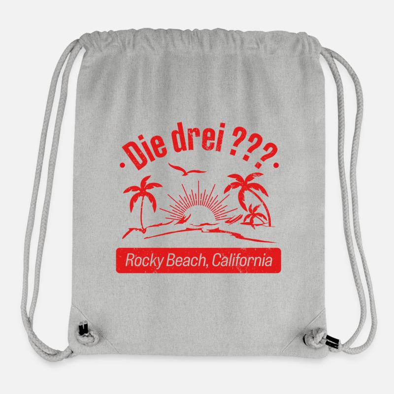 Die Drei ??? Design Rocky Beach California - Stanley/Stella recycelter Gym Bag - Grau meliert