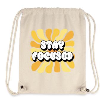Restez concentré Affirmations positives Tournesol - Sac à cordon recyclé Stanley/Stella - blanc naturel - Devant