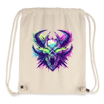 Furious skeleton head with pop art style - Stanley/Stella Recycled Gym Bag - natural - Front