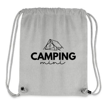 Camping Partnerlook Mama und Sohn | Mama Tochter - Stanley/Stella recycelter Gym Bag - Grau meliert - Vorne