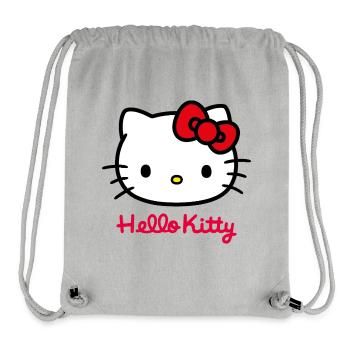 Hello Kitty Klassisch Mit Hello Kitty Schriftzug - Stanley/Stella recycelter Gym Bag - Grau meliert - Vorne