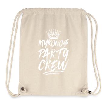 Mykonos Party Crew Spruch - Stanley/Stella recycelter Gym Bag - Naturweiß - Vorne