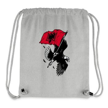 Albanian eagle with flag - Stanley/Stella Recycled Gym Bag - heather grey - Front