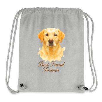 Chien Labrador Retriever - BFF Meilleur Ami - Sac à cordon recyclé Stanley/Stella - gris chiné - Devant