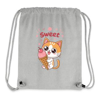 Kawaii Sweet Glazed Kitten - Stanley/Stella Recycled Gym Bag - heather grey - Front