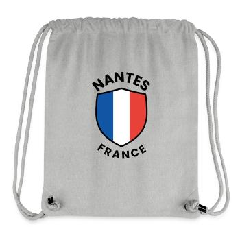 Nantes-Frankreich-Schildmotiv - Stanley/Stella recycelter Gym Bag - Grau meliert - Vorne
