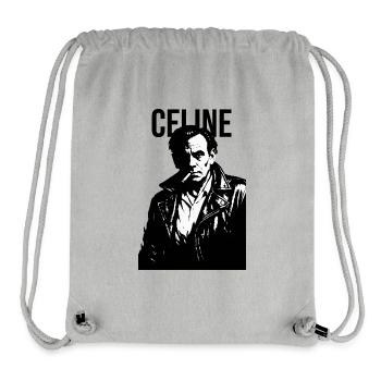 Portrait du rebelle de Louis-Ferdinand Céline Noir - Sac à cordon recyclé Stanley/Stella - gris chiné - Devant