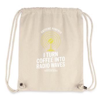 Caffeine Powered Radio Waves Tee - Stanley/Stella Recycled Gym Bag - natural - Front