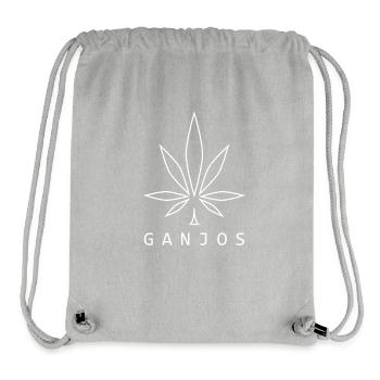 GanjOS Logo White - Stanley/Stella recycelter Gym Bag - Grau meliert - Vorne