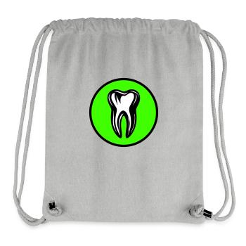Icône de dentiste dentaire - Sac à cordon recyclé Stanley/Stella - gris chiné - Devant