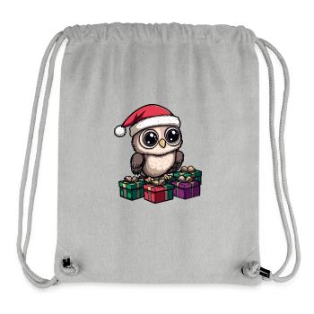 Eule Weihnachten Geschenke - Stanley/Stella recycelter Gym Bag - Grau meliert - Vorne