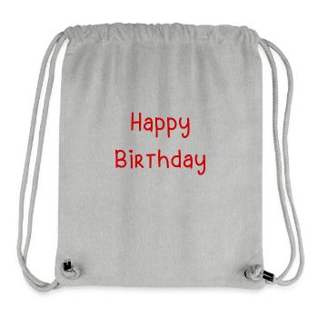 ALLES GUTE ZUM GEBURTSTAG. ALLES GUTE ZUM GEBURTSTAG. JAHRESTAG. - Stanley/Stella recycelter Gym Bag - Grau meliert - Vorne