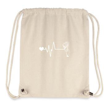Cœur de pulsation d’argent - Sac à cordon recyclé Stanley/Stella - blanc naturel - Devant