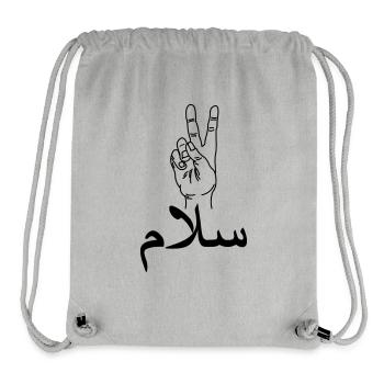 Arabischer Frieden Handgeste Frieden - Stanley/Stella recycelter Gym Bag - Grau meliert - Vorne
