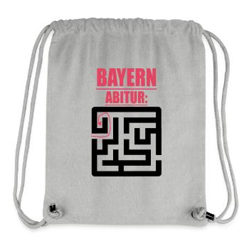 Abitur Abschluss Prüfung Sprüche lustig Abi Bayern - Stanley/Stella recycelter Gym Bag - Grau meliert - Vorne