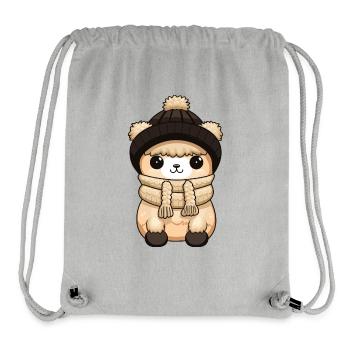 Alpaca Animal Baby Comic - Stanley/Stella Recycled Gym Bag - heather grey - Front