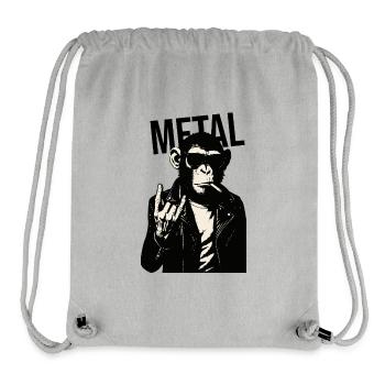 Chimpanzé métallique rebelle - Sac à cordon recyclé Stanley/Stella - gris chiné - Devant