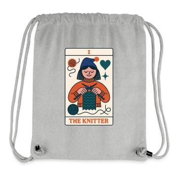 Cozy Knitter Card - Stanley/Stella recycelter Gym Bag - Grau meliert - Vorne