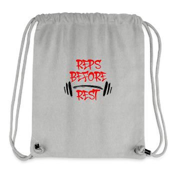 Reps Before Rest – No Giving Up in Training - Stanley/Stella Recycled Gym Bag - heather grey - Front