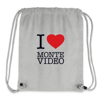 I LOVE MONTEVIDEO Uruguay - Stanley/Stella Recycled Gym Bag - heather grey - Front