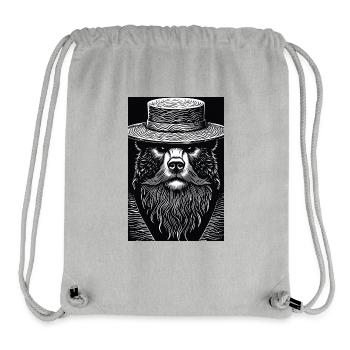 The Silent Grizzly - Stanley/Stella Recycled Gym Bag - heather grey - Front