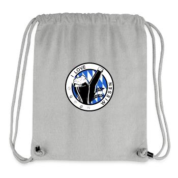 I Love Beer Logo - Stanley/Stella Recycled Gym Bag - heather grey - Front