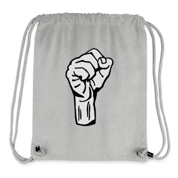 Revolution - Fist - Protest - Democracy - Fight - Stanley/Stella Recycled Gym Bag - heather grey - Front