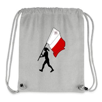 Flagge Malta Frau zu Fuß - Stanley/Stella recycelter Gym Bag - Grau meliert - Vorne