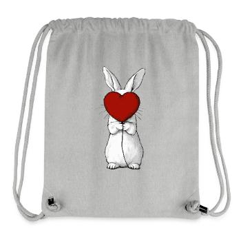 Häschen Herzumarmung - Stanley/Stella recycelter Gym Bag - Grau meliert - Vorne