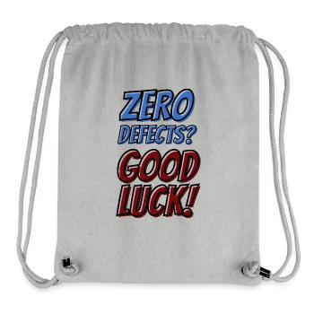 Zero Defects Good luck - Stanley/Stella recycelter Gym Bag - Grau meliert - Vorne
