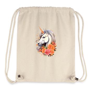 Licorne Rose Magique - Sac à cordon recyclé Stanley/Stella - blanc naturel - Devant