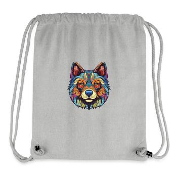 Akita Dog Portrait - Stanley/Stella Recycled Gym Bag - heather grey - Front