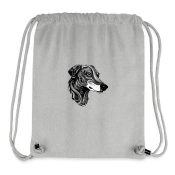Greyhound Dog Portrait - Stanley/Stella Recycled Gym Bag - heather grey - Front